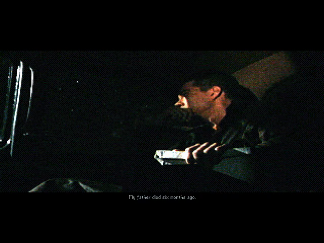 Opening cutscene photo featuring Adam Randall in the car, talking about his recently deceased father.