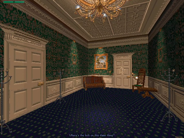 In-game photo of one of the mansion rooms.