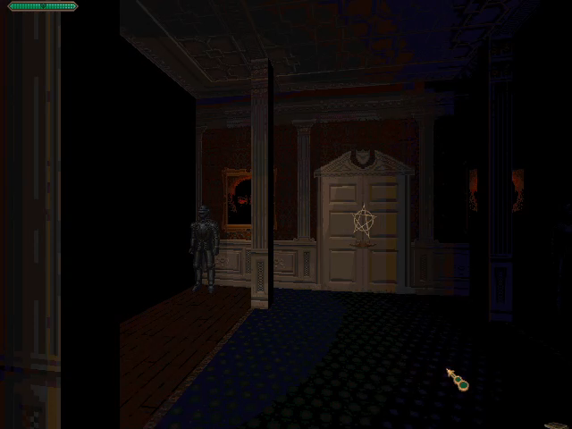 In-game photo of the mansion entrance room.